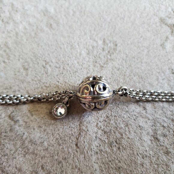 Vintage Bundle of 2 Brighton Silver Long Layering Station Necklaces - Picture 8 of 14